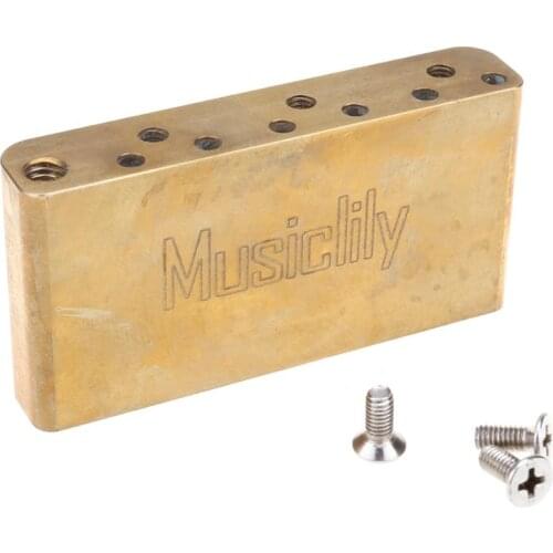 Musiclily Ultra 10.5mm Full Brass 36mm Short Tremolo Block for Squier Bullet Strat and Some Import Electric Guitar