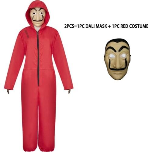 Money Heist The House of Paper La Casa De Papel Cosplay Costume for adult kids Salvador Dali Costumes Halloween Carnival Costume