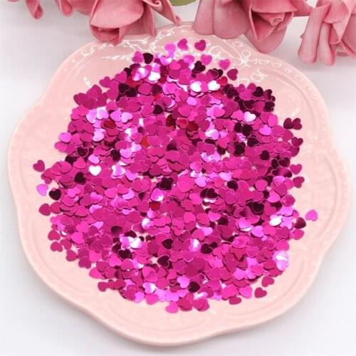 KSCRAFT 5mm Purple Heart-Shaped Shape Sequins PVC Flat for DIY Card Making Craft Color Collection