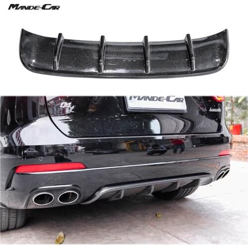 Larte Style Carbon Fiber Car Kit Rear Bumper Cover Trim Shark Fin Spoiler Lip Diffuser for Maserati Levante