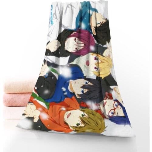 Custom Free Swim Club Fashion Bath Towel Washcloth Home Textile Travel Hand Face Towel Microfiber Bathroom Towels For Adults