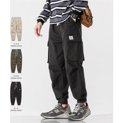 Trendy Brand Autumn New Ankle Banded Working Pants Mens Japanese Style Casual Long Pants Versatile Korean Style Trendy Ankle