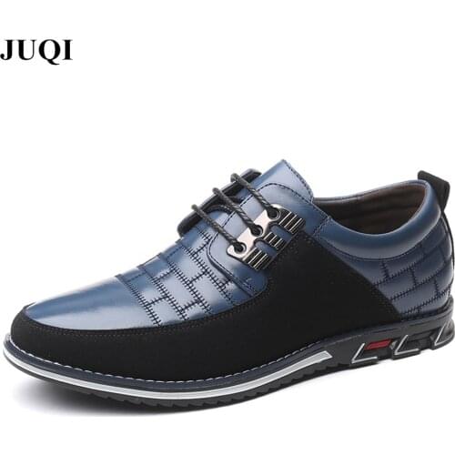 2019 Autumn Men Leather Shoes High Quality Men Casual Lace-Up Oxfords Solid Tenacity Comfortable Formal Business Wedding Shoes