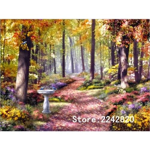 Peaceful Forest Scenery Needlework,For Embroidery,Bedroom DIY 14CT Unprinted Cross stitch kits Cross-Stitching Decor Crafts