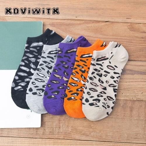 Zebra Ankle cotton socks women Fashion black Leopard print Kawaii Female sock lady girls harajuku Casual print sox носки женские