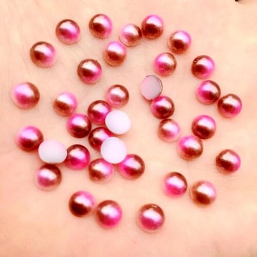 New Acrylic Flatback Semicircle Rhinestone Strass Stones For Jewelry Crafts Clothing Decorations 200PCS -B013*2