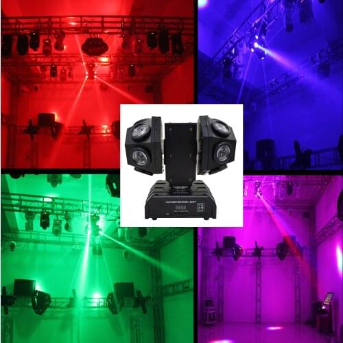 Double-arm beam effect moving head light 12×10W DMX 512 is suitable for music party, disco, Christmas party and other places