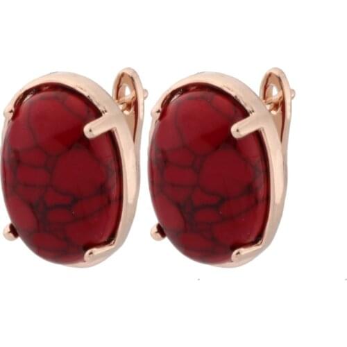 Earrings 2021 Trend Oval Design Jewelry Big Earrings 585 Rose Gold Color Women jewelry Wedding Unusual Earrings