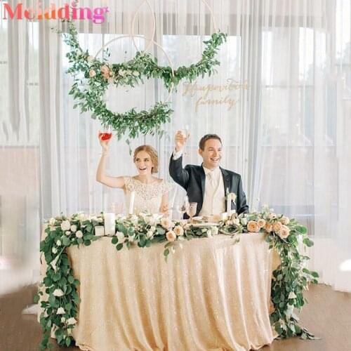 Wedding Decoration Flowers Hoop Garland Wreath DIY Artificial Flower Gold Metal Ring Baby Baby Shower Valentines Decoration