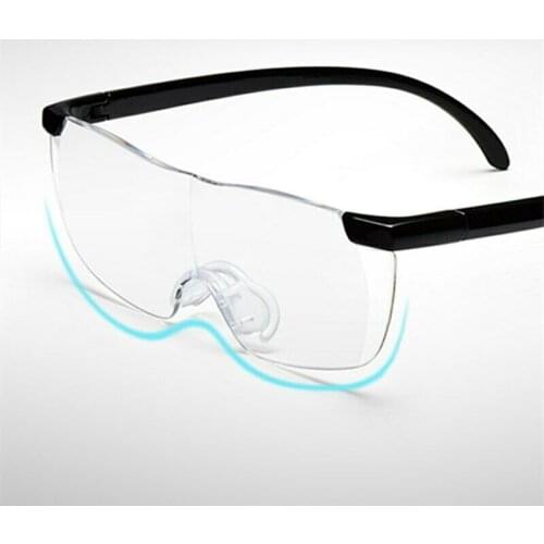 1.6x Magnifying Glasses Elderly People Newspaper Reading Helping Hand Eyeglasses Magnifier Portable Wearing TV Screen Loupe