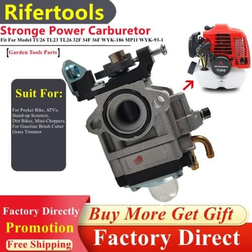 Factory Supply 11mm 2-Stroke Carburetor Fit For TU26 TL23 TL26 32F 34F 36F WYK-186 MP11 WYK-93-1 Brush Cutter Trimmer Carb Parts