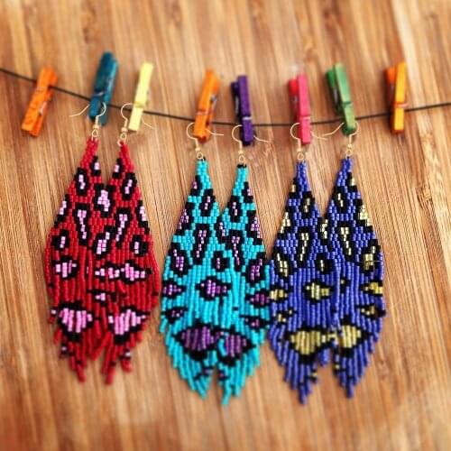 Go2boho 2021 Leopard Earrings For Women Miyuki Beads Earrings Femme Boho Chic Handmade Pendientes Jewelry Gift For Ladies