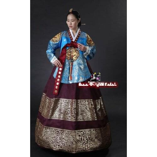 Ladies Hanbok Korean Skirt Hanbok Dress Traditional Korean Ceremony Costume DANGUI Korean Royal Costume