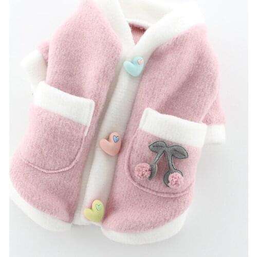 Winter Pet Costume Dog Clothes Cute Cat Puppy Coat Jacket Cardigan Yorkshire Terrier Pomeranian Maltese Poodle Bichon Clothing