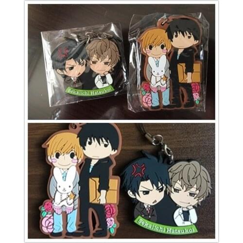 1pcs Queer Viewer Sekai-ichi Hatsukoi Onodera Ritsu keychain llavero Keyring Portachiavi Gift Collection Present