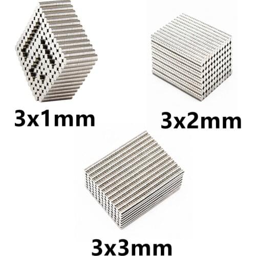 10 20 50PCS/LOT NdFeB Magnet 3*1 3*2 3*3 N35 Disc MAGNET 3x1 3x2 3x3 Round Speaker magnets 3mm x 1mm 2mm