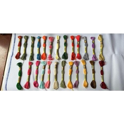 10 pieces cross stitch two lables threads / cross stitch embroidery thread / Custom threads colors