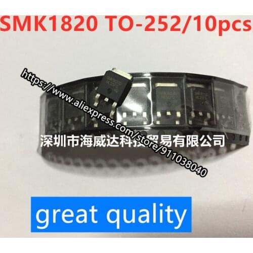 10pcs/lot Original imported field effect tube SMK1820 SMD LCD plasma 200V18A SMK1820D brand new
