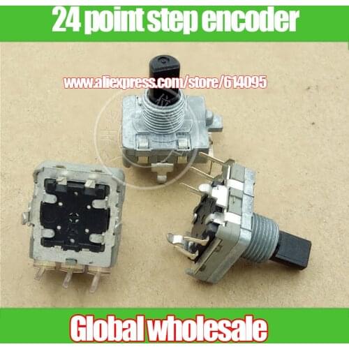 3pcs volume encoder Taiwan 16-type 24 point step encoder / with switch handle 15MMF