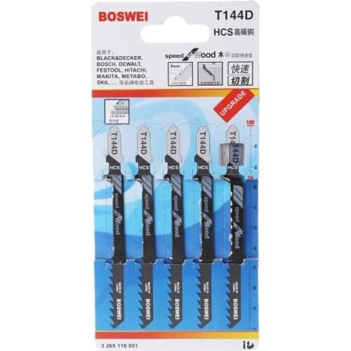 5 Pcs HCS T144D Jig Saw Blades Wood Metal Fast Cutting Reciprocating Saw Blade L4MB