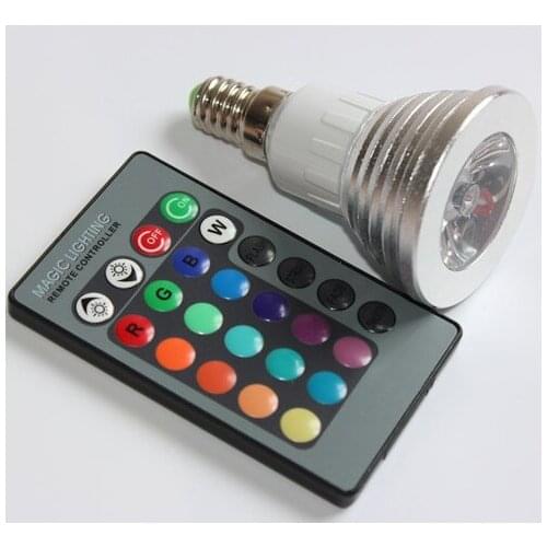 AC 85-265V Colorful LED RGB 5W GU10/GU5.3/E27/E14/MR16 Light Bulb Lamp Spotlight with Remote Control