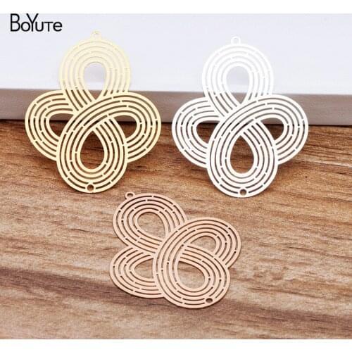 BoYuTe (10 Pieces/Lot) 39*32MM Metal Brass Corrosion Sheet Pendant Diy Hand Made Jewelry Accessories Wholesale