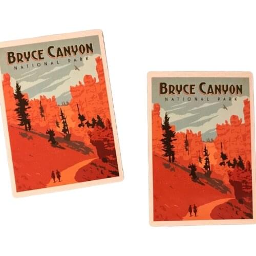 Bryce Canyon Reise Aufkleber Koffer Work &Travel USA Oldtimer Vintage TR004 stickers