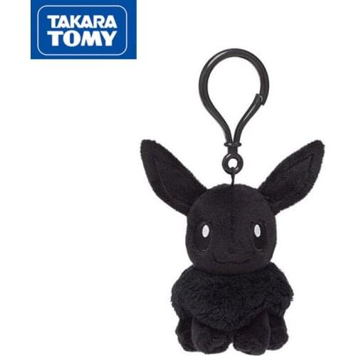 TAKARA TOMY Black Pokemon Plush Pendant Dark Elf Doll Plush Toy Bag Decoration Keychain Christmas Gift