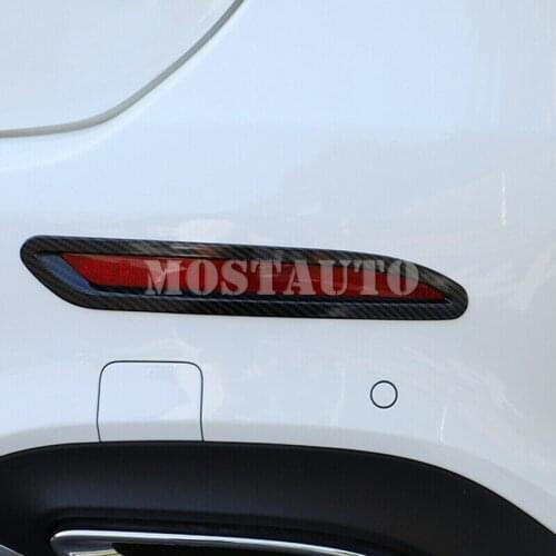 For Mercedes-Benz A-Class W177 2019 ABS Carbon Fiber Rear Fog Light Lamp Cover Trim 2pcs Car Accessories Interior Car Decor