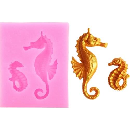 HILIFE Fondant Mold Cake Decorating Baking Tools Silicone Cake Mold Dessert Chocolate Chip Cookies Sea Horse