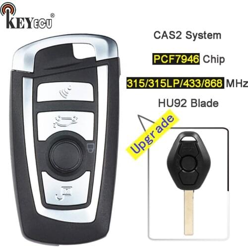 KEYECU 315/315LP/433/868MHz PCF7946 Chip Modified Folding Flip Remote Key Fob for BMW CAS2 1 3 5 6 series E93 E60 Z4 X5 X3 HU92