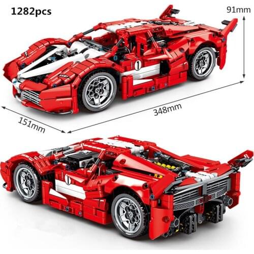 1:14 Model Building Blocks High-Tech FKK Super Speed Car Sets Bricks Sports Vehicle Creator MOC Toys For Children Birthday Gifts