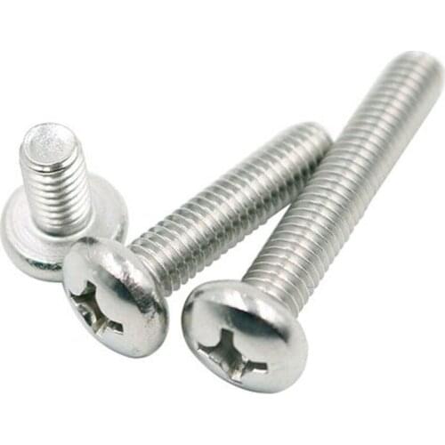 M8 Low Price Phillips Screw Stainless steel Round 304 Length10-40mm Machine Screws Length10-40mm
