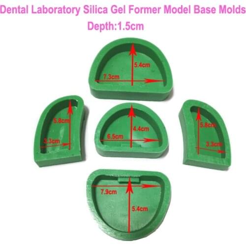 5PCS Dental Laboratory Silicone Gel Model Former Base Molds