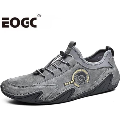 Men Shoes fashion Genuine Leather Loafers Breathable Autumn lace up comfortable Casual Shoes Outdoor Men Sneakers shoes