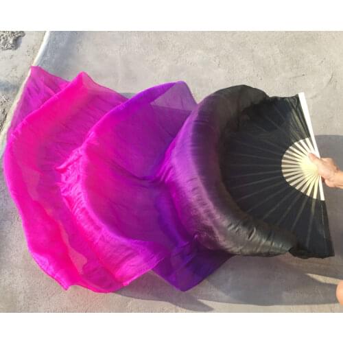 Wholesale Adult &Kids Dance Hand Fan Belly Dancing Fan Veils For Bellydancer Practice Show Pink Orange Blue 120cm Free Shipping