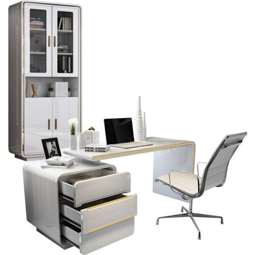 Escritorio de oficina desk mesa scrivania panana biurko escrivaninha Archivador file cabinet livre luxe archivadores white color