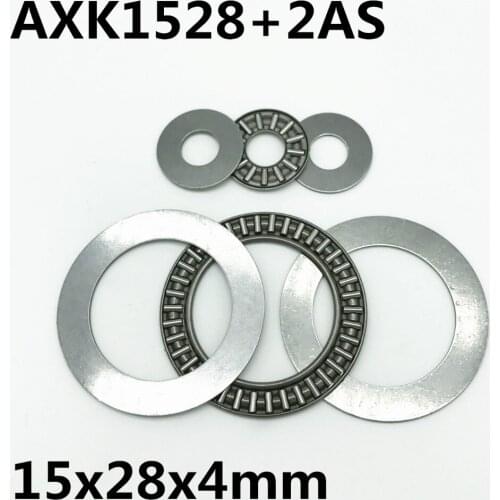 2pcs AXK1528 +2AS Thrust Needle Roller Bearing 15x28x2 mm Thrust Bearing Brand New High quality