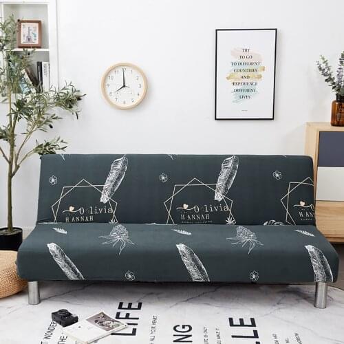 Thumbedding European Sofa Bed Cover Artistic High End Popular Romantic Stretchy Durable Feather Sofa Cover Without Armrest