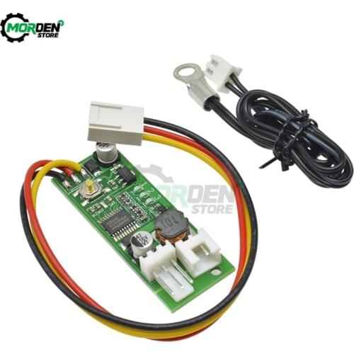 DC 12V 2-3 Wire Temperature Control Denoised Speed Controller Governor Regulator ON/OFF with Probe for Computer PC Fan/alarm