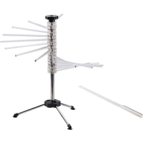 Kitchen Foldable Folding Fan Shelf Fresh Pasta Dryer Multi-Arm with Pasta Drying Support Stainless Steel Household Cook