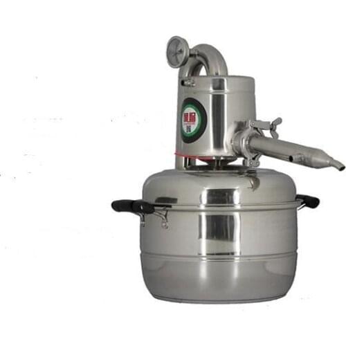 Stainless Steel 10L Wine Distiller Essential Oil Distiller Bar Sets Household Facility Boiler Water Liqueur Maker Brew Alcohol