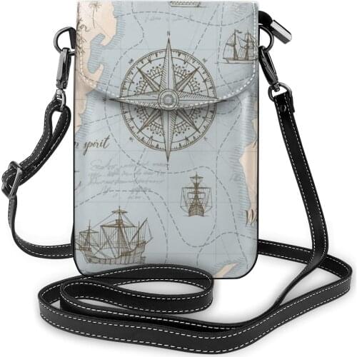 Funny Nautical Style Crossbody Handbag Clutch Bag Small Messenger Shoulder Bag Girls Outdoor Hasp Pouch Purse Wholesale