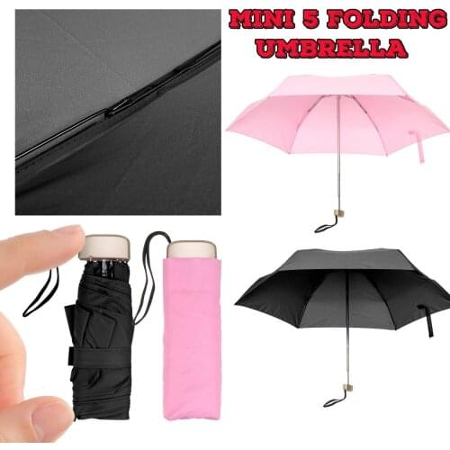 20CM Sun Umbrella Very Small Mini Umbrella Black Pink Umbrella Pocket Sun Protection And Ultraviolet Protection Parasol