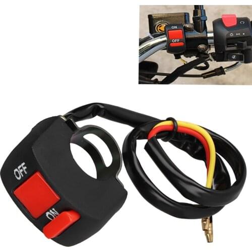 1PC Hot Motorcycle Light Switch For 7/8" Handlebar With ON/OFF Button Connecto