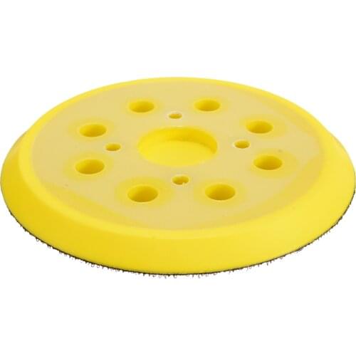 125mm 5 Inch 8 Holes 4 Nails Backing Pad Hoop & Loop Sanding Pads for Electric Grinder Sander Power Polisher Tools