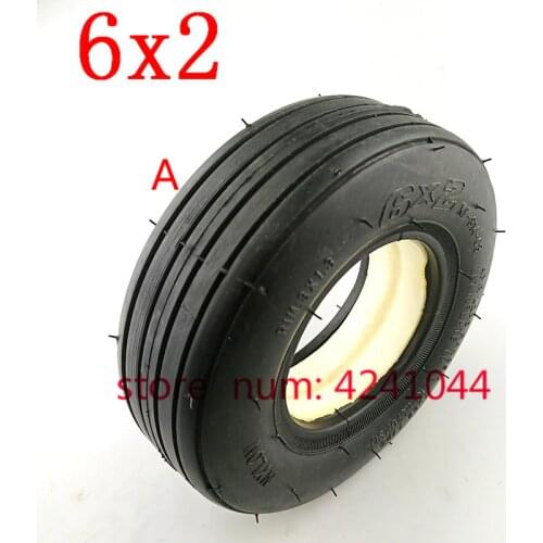 6X2 Solid tire 6x2 Pneumatic tyre inner tube Electric Scooter Wheel Chair Truck Use 6" Tire Tyre F0 Pneumatic Trolley Cart