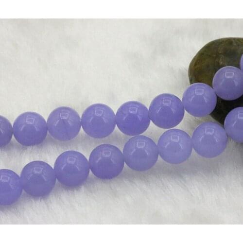 8mm Purple Chalcedony Round Shape Loose Beads DIY Suitable for Making Bracelets Necklace Women Jewelry Making Design 15"