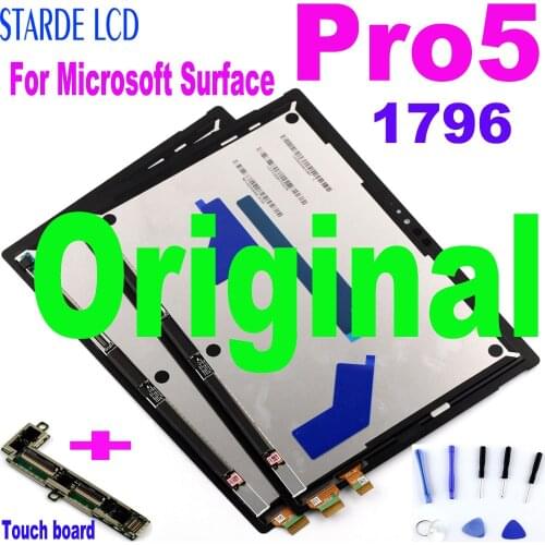 Original Lcd For Microsoft Surface Pro 5 1796 LCD Display Touch Screen Digitizer Assembly LP123WQ1 For Microsoft Surface Pro5 Lc