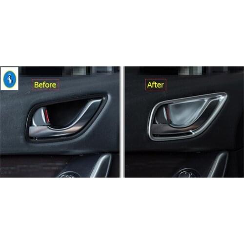 Yimaautotrims Accessories Interior ! Inner Door Pull Doorknob Handle Bowl Cover Trim 4 Piece For Mazda 6 Sedan & Wagon 2016 2017